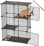 VEVOR Katzenk&auml;fig Katzengehege 3-Stock Katzenauslauf 71,1x35,5x104,1cm 