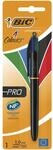 BIC 4 Farben Kugelschreiber 4 Colours Pro, mit schwarzem Schaft, 1er Pack,...