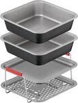 Tefal Dail'Easy 4-tlg. Hei&szlig;luftfritteusen Accessoires Set, Lochblechtablett 