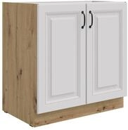 Kuechen-preisbombe Unterschrank 80 cm Stilo Weiss + Eiche Artisan K&uuml;chenzeile