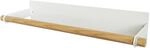 Yamazaki 2567 Tosca Magnetic Paper Towel Holder, White, Steel/Wood, 32 x 8.5 x 6 cm