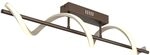 LED Deckenlampe Deckenleuchte Wohnzimmerlampe Braun Metall kaffeefarben L 80 cm