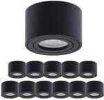Oktaplex 12 St&uuml;ck LED Aufbauspot Lile Schwarz dimmbar 5W 380lm | 230V, 3000K