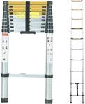 ANDIARBEIT H&ouml;henangst Teleskopleiter aus Aluminium, kompakt & faltbar, max.