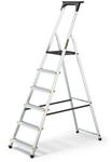 DRABEST Leiter PRO Serie Alu Leiter 6 Stufen Trittleiter Klappbar Stehleiter