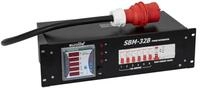 EUROLITE SBM-32B Stromverteiler | 32 A Stromverteiler mit Multimeter im 19"...