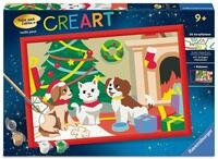 Ravensburger CreArt 12023192 - Pfoten-Weihnachten - Malen nach Zahlen f&uuml;r...