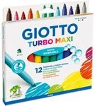 GIOTTO TURBO MAXI, Fasermaler, Etui mit 12 Stiften