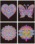 DIAMOND DOTZ DOTZIES 2594438 Original 5D Diamond Painting Set, Neon Mandalas, 4 bunte