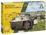 Italeri 7087 M8 Greyhound / M20, Ma&szlig;stab 1:72, Plastic Model...