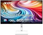 Acer CE270UX OLED Creator Monitor 27 Zoll (67,3 cm) WQHD, 240Hz | 27 Zoll (67,3cm