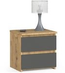 AKORD | Kommode 2 Schubladen Sideboard Mehrzweckschrank Schrank | Schreibtisch 