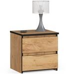 AKORD | Kommode 2 Schubladen Sideboard Mehrzweckschrank Schrank | Schreibtisch 