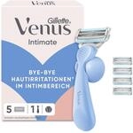 Gillette Venus Intimate Rasierer Damen, Hellblau | Damenrasierer f&uuml;r Den