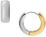 Fossil Damen Goldfarbener Edelstahl mit Ringverschluss Ohrringe