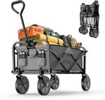 Toboli Bollerwagen faltbar Offroad grau, Faltbollerwagen belastbar bis 100 kg,