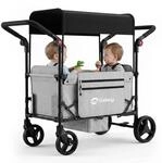 Sekey Bollerwagen Kinder f&uuml;r 1-2 Kinder SS9090 Kinderwagen mit Dach | Duo Push