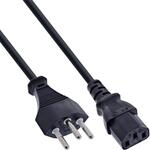 InLine 16652C Netzkabel, Netzstecker Schweiz auf Kaltger&auml;testecker C13, 1,8m