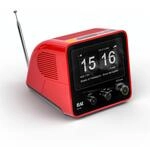 ELAC RD 100 DAB+ Radiowecker &ndash; UKW (FM), Bluetooth, Snooze-Funktion &ndash; Rot