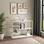[en.casa] Standregal Isojoki B&uuml;cherregal Metallregal Wohnzimmer Wei&szlig; Regal...