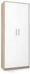 CDF Mehrzweckschrank Oliv 2 T&uuml;ren 180x74x35 cm Sonoma Eiche Wei&szlig; |...