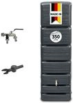 4rain Slim Wood Decor Regentonne Wandtank Komplett-Set 350 Liter | Graphite Grey