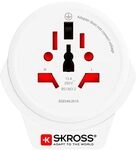 SKROSS World to USA USB, kompakter Adapterstecker, universeller Reiseadapter, l&auml;dt