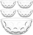 LEONARDO HOME CUCINA OPTIC Schalenset &bull; 5 tlg. Set &bull; Strukturierte Glasschalen im