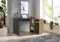 BMG M&ouml;bel Eckschreibtisch Leni, Homeoffice Schreibtisch (Anthrazit/Artisan...