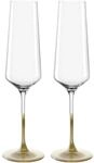Leonardo Sektglas PUCCINI 280 ml gold 2er-Set, sp&uuml;lmaschinengeeignet