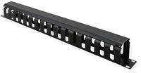 VALUE 19"-Frontplatte 1 HE mit Rangierkanal 40 x 40 mm, schwarz