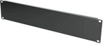 Extralink 2U 19", Frontplatte, Schwarz, Abdeckplatte f&uuml;r Netzwerkschrank,