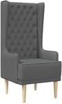 vidaXL Hochlehner Dunkelgrau Stoff | Unterst&uuml;tzende hohe R&uuml;ckenlehne mit dick