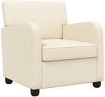 vidaXL Sessel Creme Samt