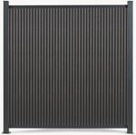 NEU.HOLZ Startermodul Grassano 185 x 180 cm mit 2 Pfosten Grau | Gartenzaun,...