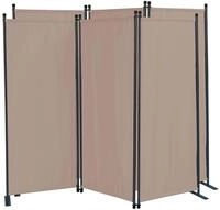 QUICK STAR 2 St&uuml;ck Paravent 3 Teilig 170 x 165 cm Beige - Garten & Balkon