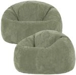 Icon Kingston Sitzsack Cord mit F&uuml;llung, 2er Pack, Gr&uuml;n | In Deutschland