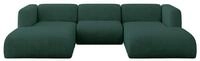 ALTDECOR Ecksofa in U-Form MIRA-U1 317x179x70 - Gr&uuml;n | Corner Sofa Bett...