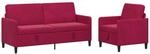 vidaXL Sofa Set mit Stauraum 2 STK. Weinrot Polyester