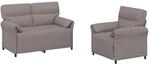 vidaXL Sofa Set 2 STK. Taupe Stoff