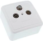 InLine 69983 Antennensteckdose + SAT, geschirmt, AP/UP - Set