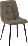 CLP | Farbe Taupe Material Samt | Tilde - K&uuml;chenstuhl mit R&uuml;ckenlehne,