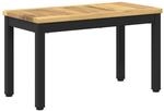 vidaXL Couchtisch Wei&szlig; und Schwarz 60,5 x 30 x 36 cm Massivholz Akazie 