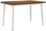 vidaXL 120 x 80 x 75 cm Massivholz Akazie Nat&uuml;rlich und Wei&szlig;