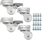 SOTECH Set M&ouml;belrollen KIEL &Oslash; 35 mm transparent 2 x mit und 2 x ohne Bremse |...