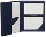 R&ouml;ssler - Briefpapiermappe mit 15 Blatt & 15 Umschl&auml;gen blau | Briefset mit wei&szlig;em