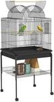 PawHut Vogelk&auml;fig mit Abschlie&szlig;baren T&uuml;ren, Rollen 63x53x144 cm Schwarz 