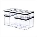 Rotho LOFT Vorratsdosen-Set mit Deckel 12-teilig 40 x 20 x 21,4 cm Klar | Aromadichte