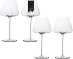INTIRILIFE 4x Wein Glas mit modernem Design - 600 ml F&uuml;llmenge - Wei&szlig;wein...