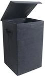 VCM Aufbewahrungsbox Anthrazit 30x30x50 cm 1 Fach Stoffbox mit Deckel | Faltbare